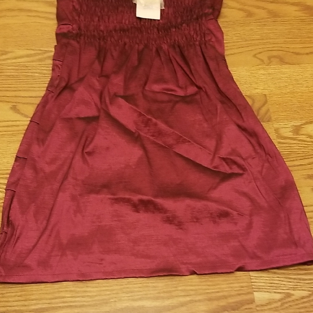 NWT Chic Strapless Burgundy Dress Juniors XL - Picture 8 of 12